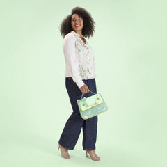 peter pan tinker bell holiday sequin crossbody bag with charms