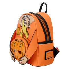 trick 'r treat flaming pumpkin head sam light up glow mini backpack