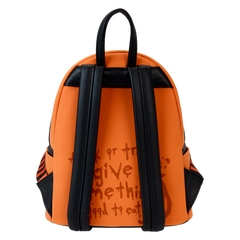 trick 'r treat flaming pumpkin head sam light up glow mini backpack