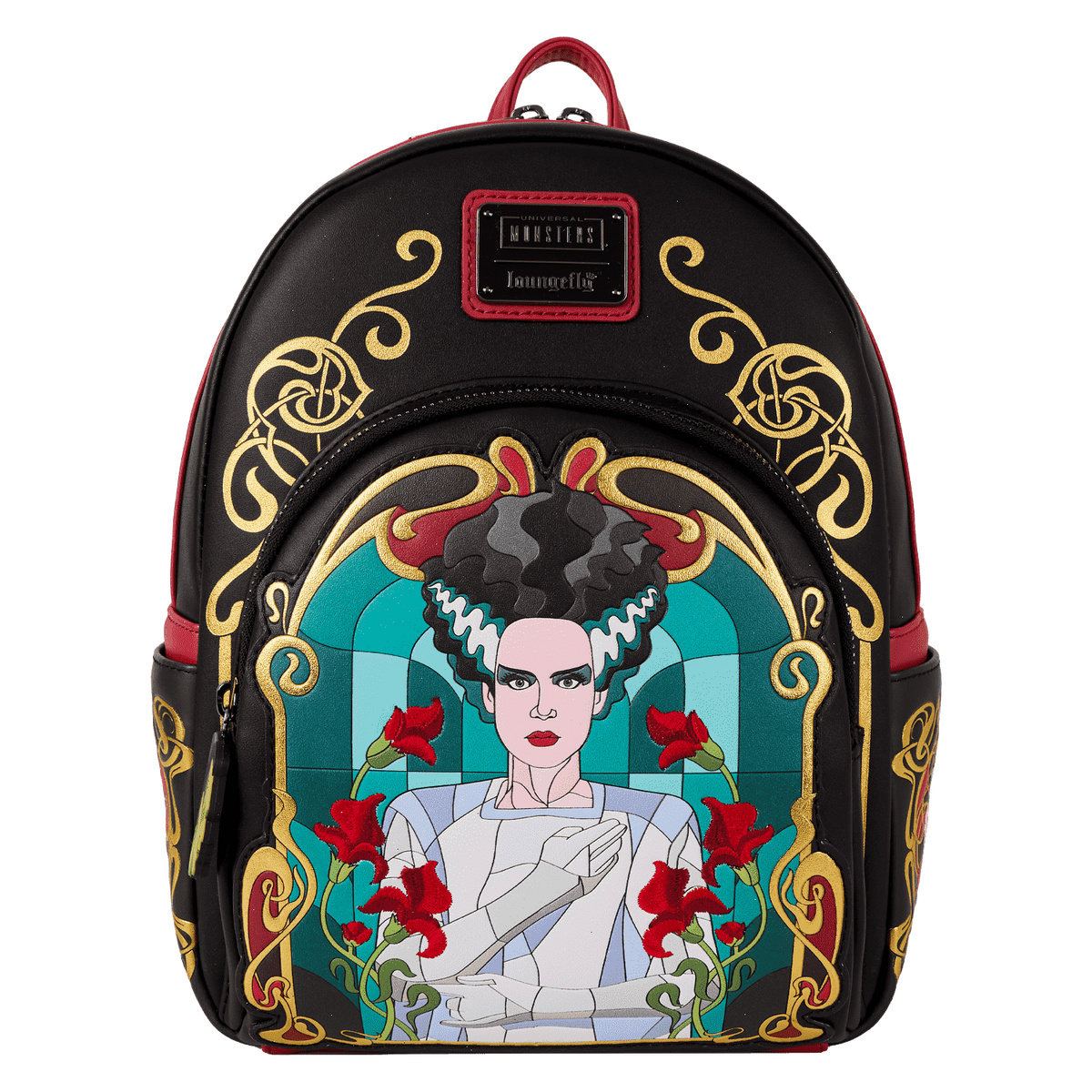 universal monsters the bride of frankenstein stained glass mini backpack