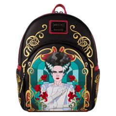 universal monsters the bride of frankenstein stained glass mini backpack
