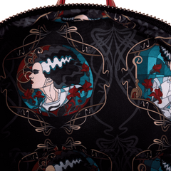 universal monsters the bride of frankenstein stained glass mini backpack