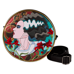universal monsters the bride of frankenstein stained glass crossbody bag