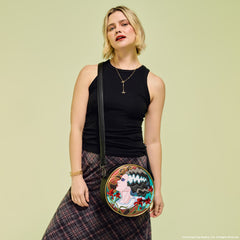 universal monsters the bride of frankenstein stained glass crossbody bag