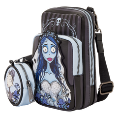 corpse bride emily sling crossbody bag with coin bag