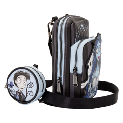 corpse bride emily sling crossbody bag with coin bag