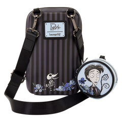 corpse bride emily sling crossbody bag with coin bag