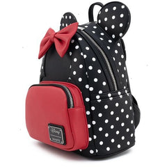 disney minnie mouse black & white polka dot cosplay mini backpack