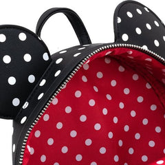 disney minnie mouse black & white polka dot cosplay mini backpack