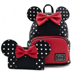 disney minnie mouse black & white polka dot cosplay mini backpack