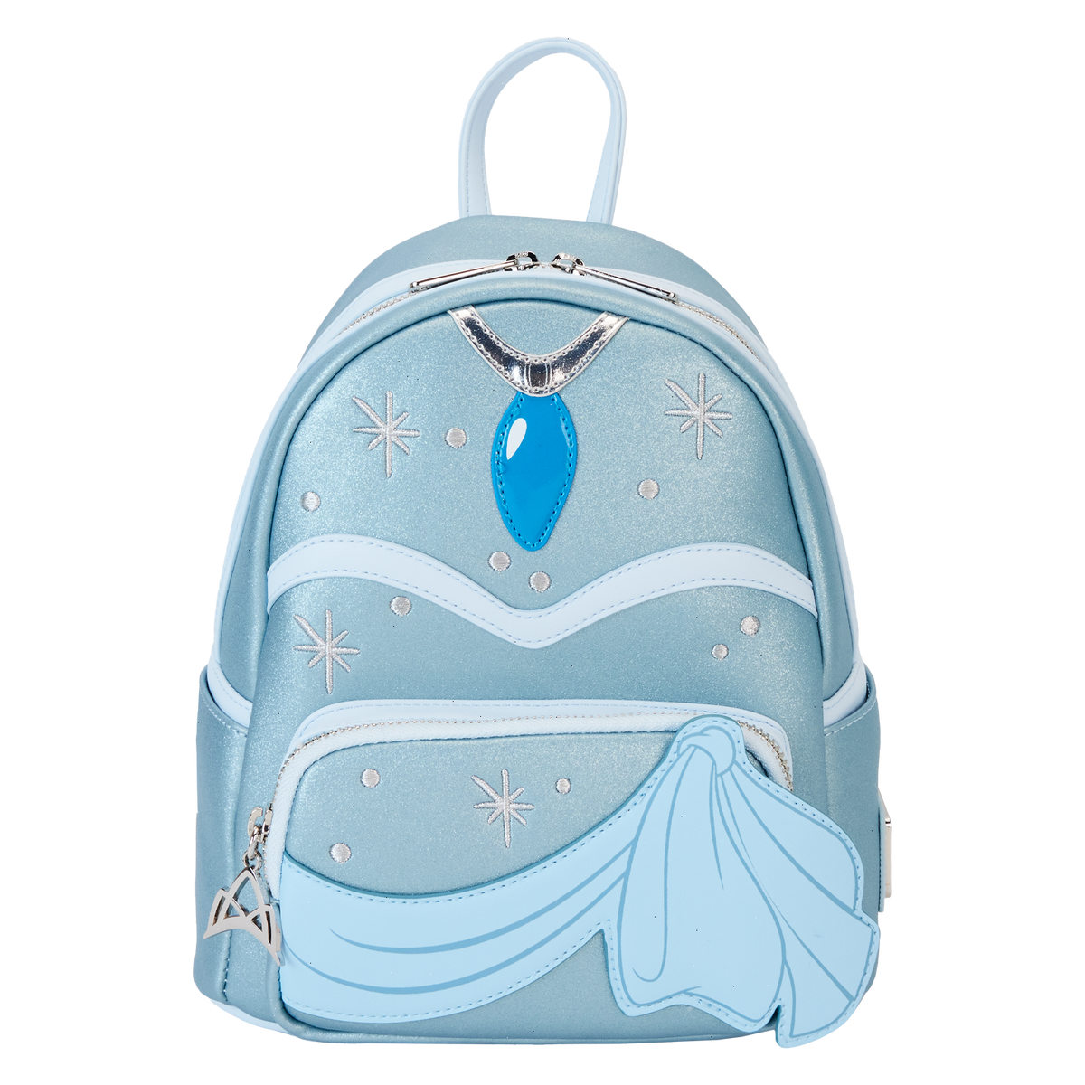 the princess and the frog tiana blue gown glitter cosplay mini backpack
