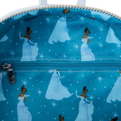 the princess and the frog tiana blue gown glitter cosplay mini backpack