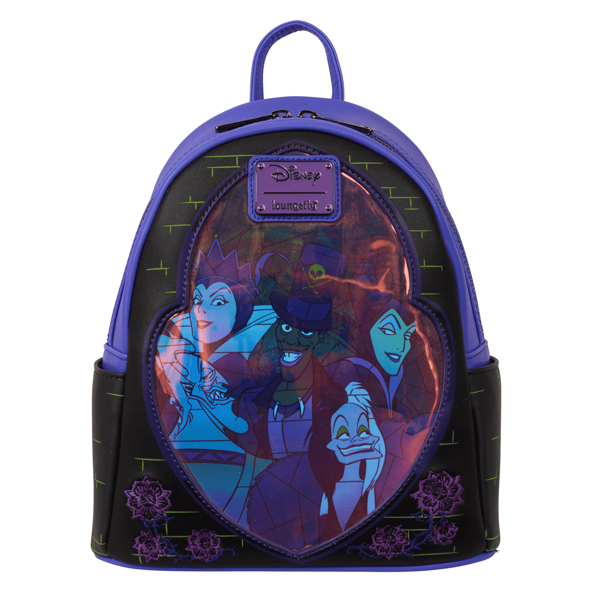 disney villains exclusive stained glass glow mini backpack