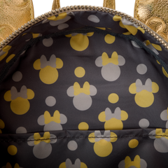 minnie mouse exclusive metallic gold & silver quilted mini backpack