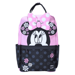 minnie mouse floral rock the dots full-size backpack