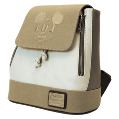 mickey & friends canvas all-over print drawstring bucket mini backpack