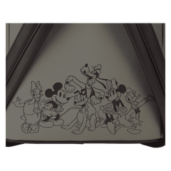 mickey & friends canvas all-over print drawstring bucket mini backpack