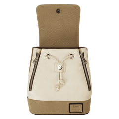 mickey & friends canvas all-over print drawstring bucket mini backpack