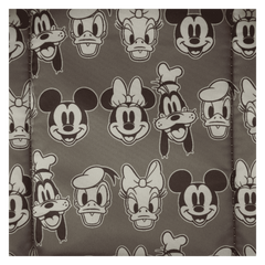 mickey & friends canvas all-over print drawstring bucket mini backpack