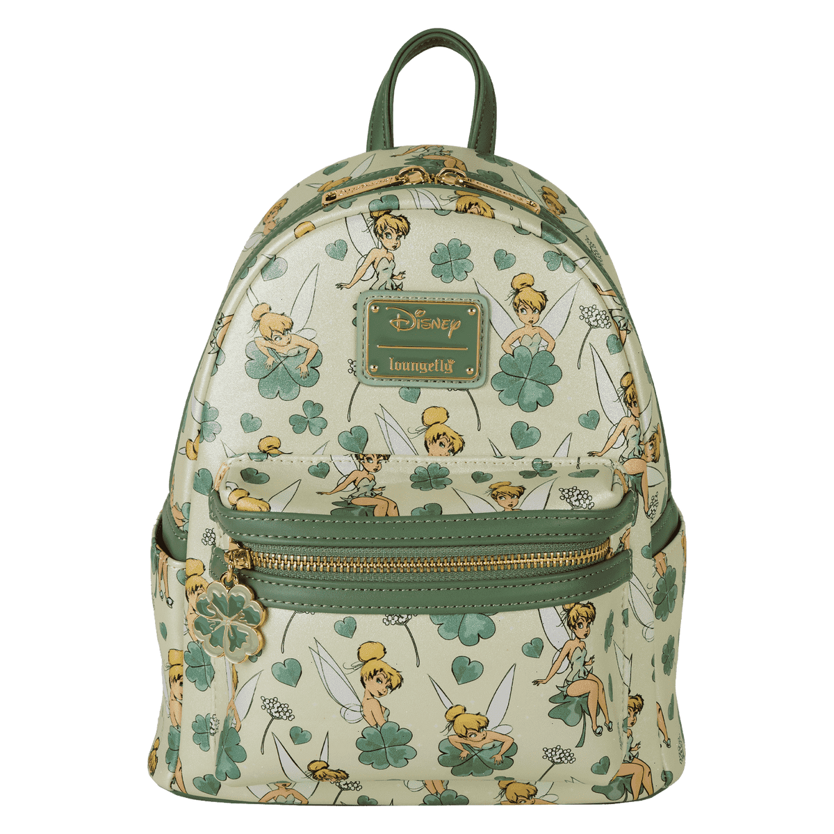 peter pan tinker bell clover all-over print mini backpack