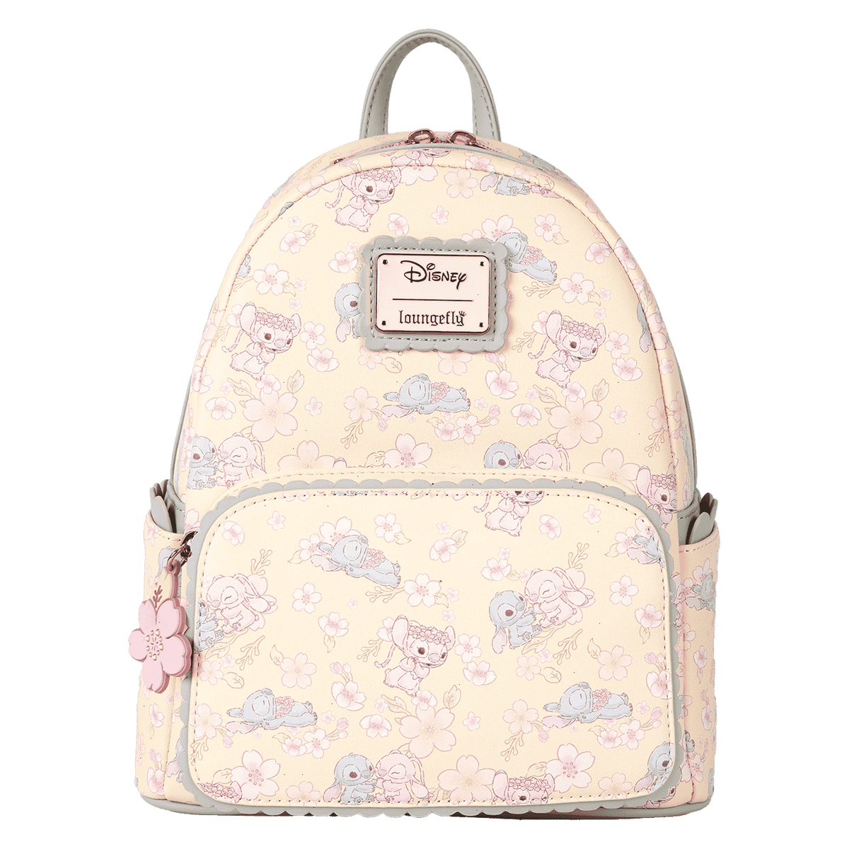 stitch & angel cherry blossom all-over print mini backpack