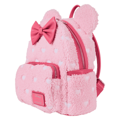 minnie mouse exclusive hearts strawberry scented sherpa mini backpack