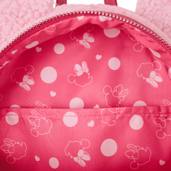 minnie mouse exclusive hearts strawberry scented sherpa mini backpack