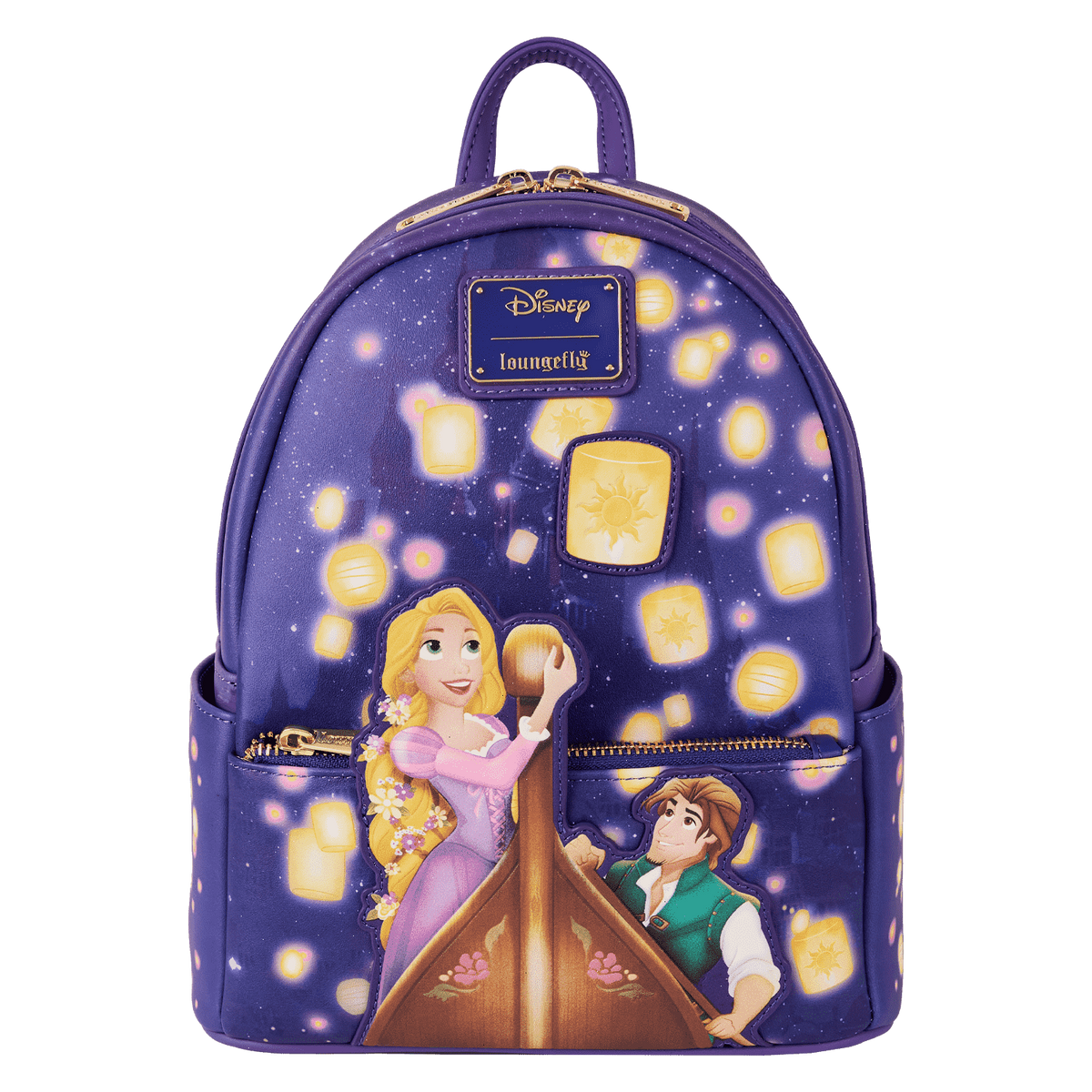 tangled rapunzel & flynn rider lantern light up mini backpack