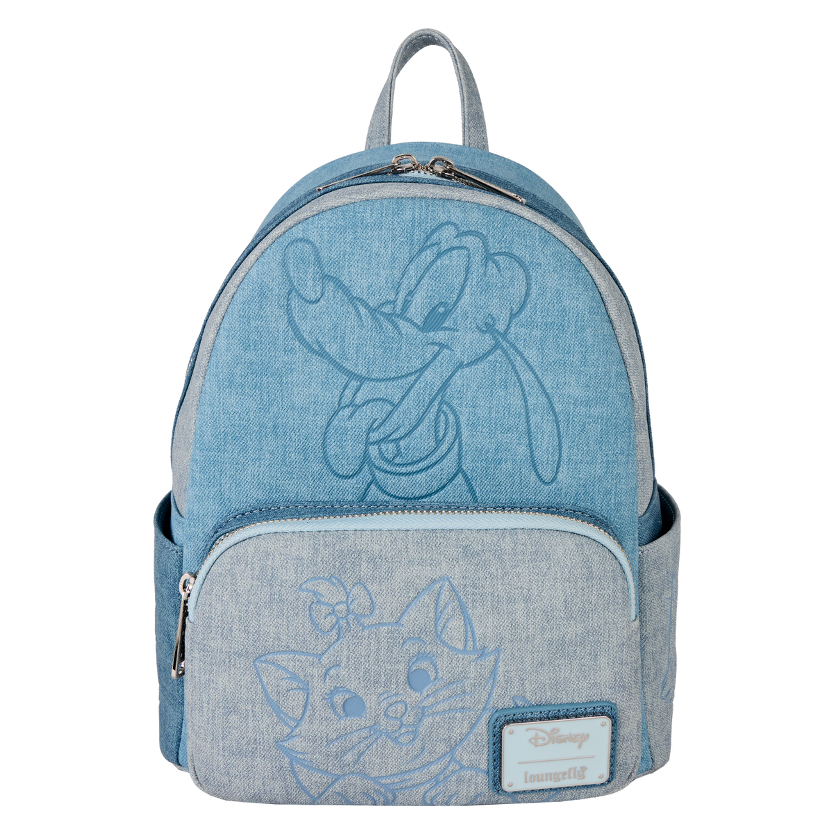 disney dogs & cats faux denim mini backpack