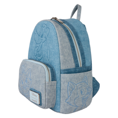 disney dogs & cats faux denim mini backpack