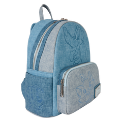 disney dogs & cats faux denim mini backpack