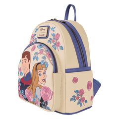 sleeping beauty princess aurora & prince phillip floral mini backpack