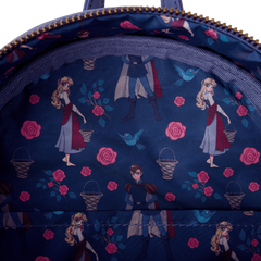 sleeping beauty princess aurora & prince phillip floral mini backpack