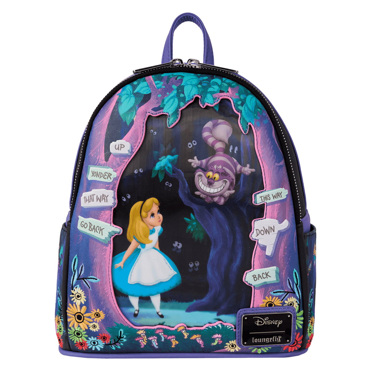 alice in wonderland tulgey wood lenticular mini backpack