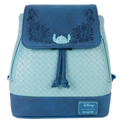 stitch embroidered floral drawstring mini backpack