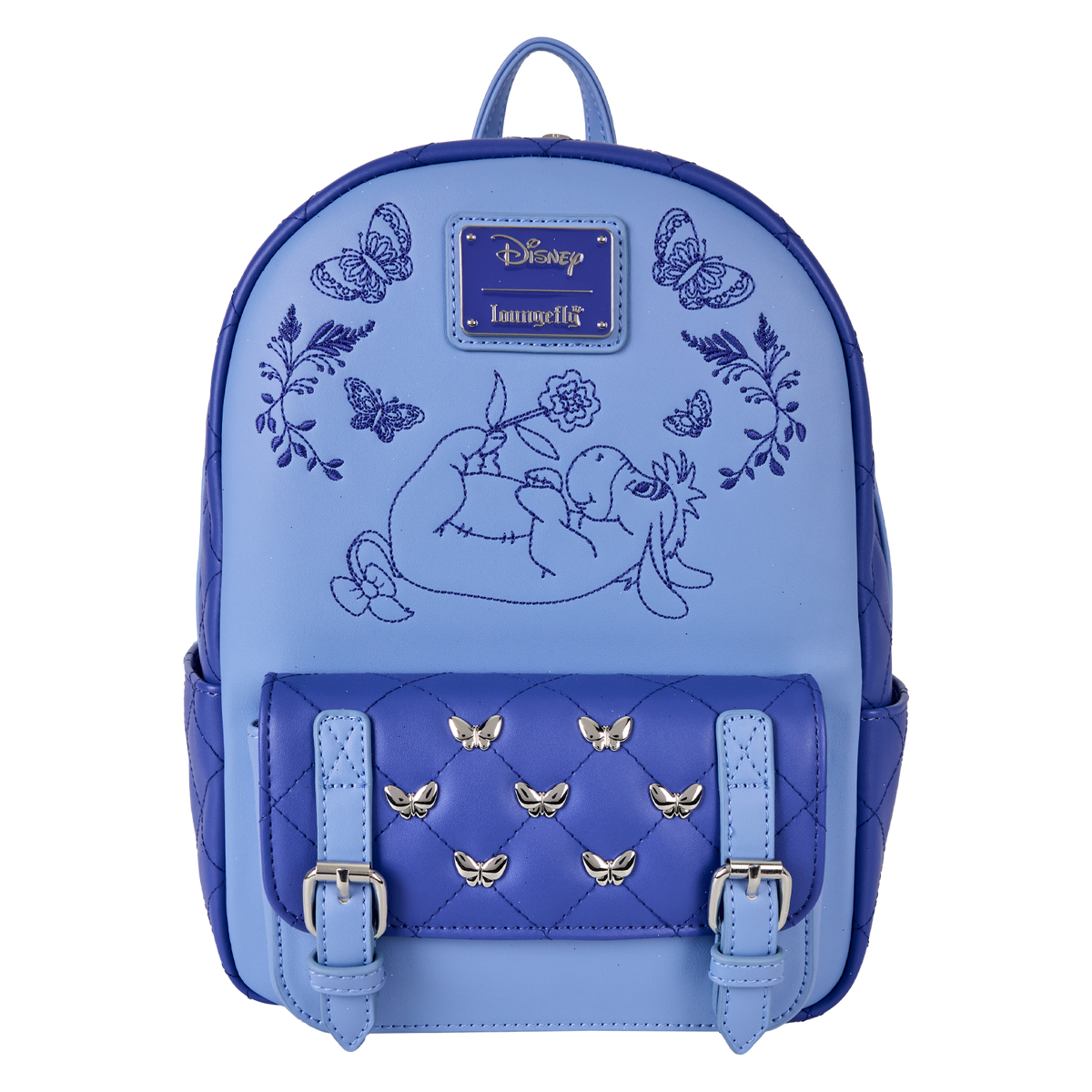 winnie the pooh floral eeyore quilted texture mini backpack