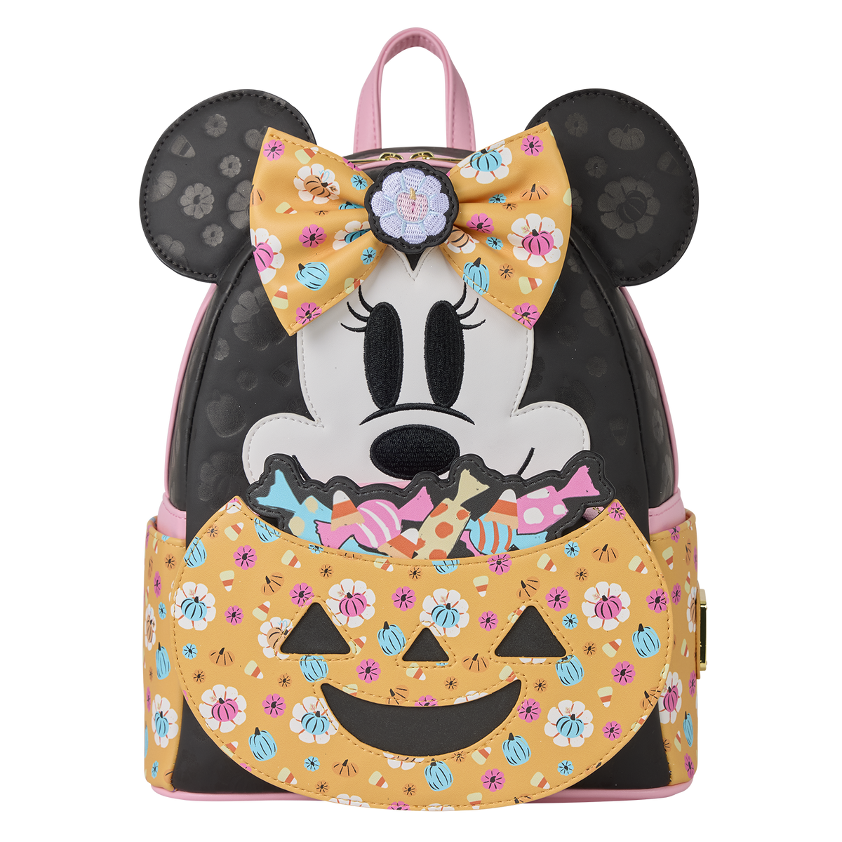 minnie mouse cosplay floral pumpkin glow mini backpack