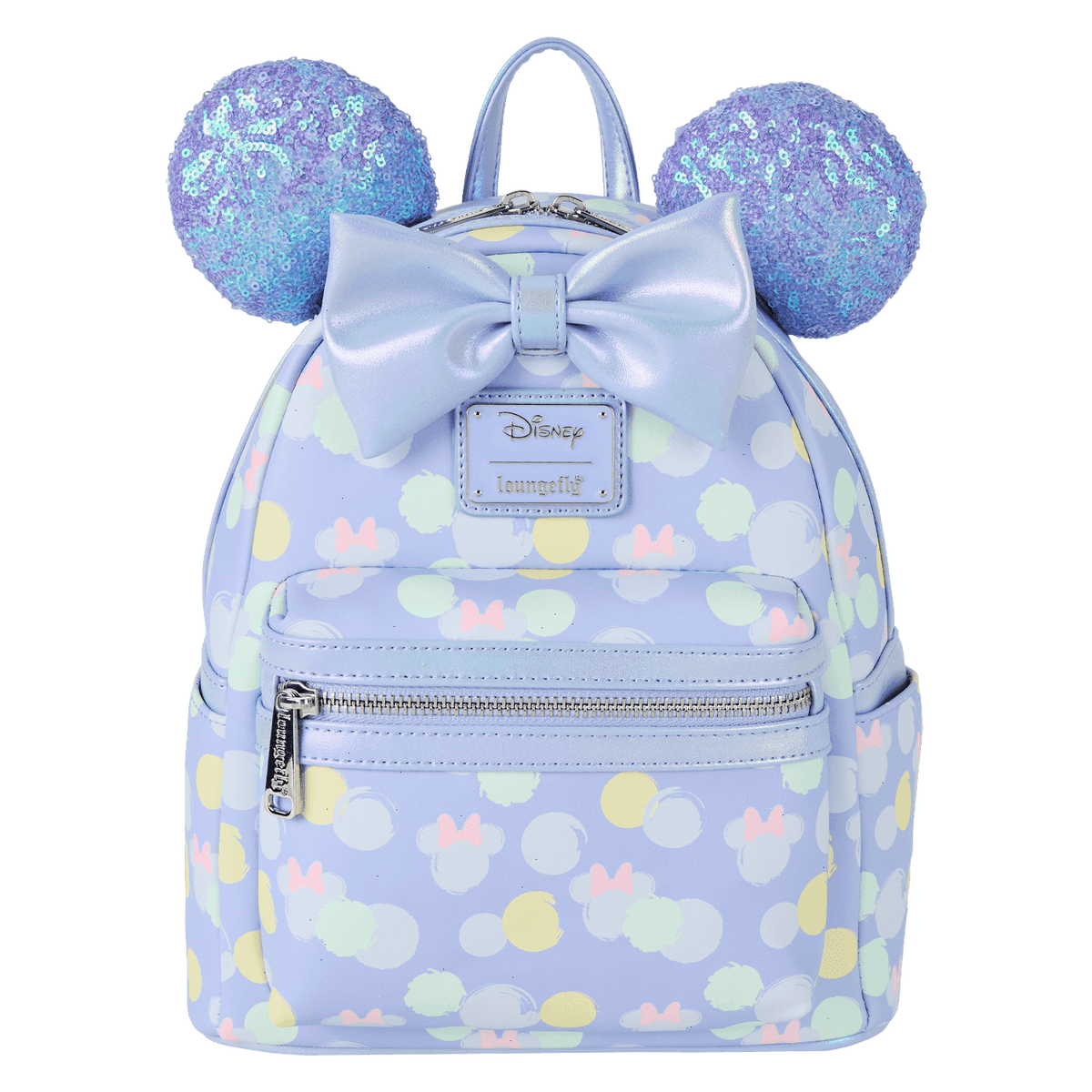 minnie mouse exclusive iridescent all-over print sequin ear mini backpack