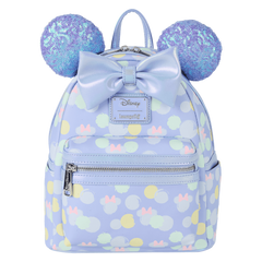 minnie mouse exclusive iridescent all-over print sequin ear mini backpack