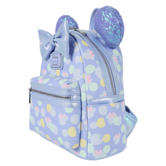 minnie mouse exclusive iridescent all-over print sequin ear mini backpack