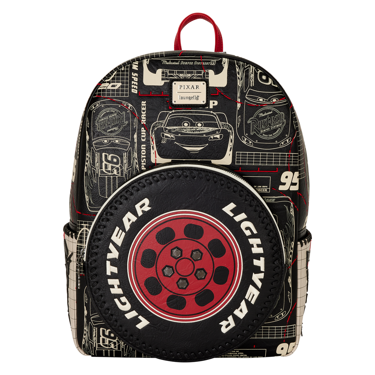 cars lightning mcqueen full-size backpack