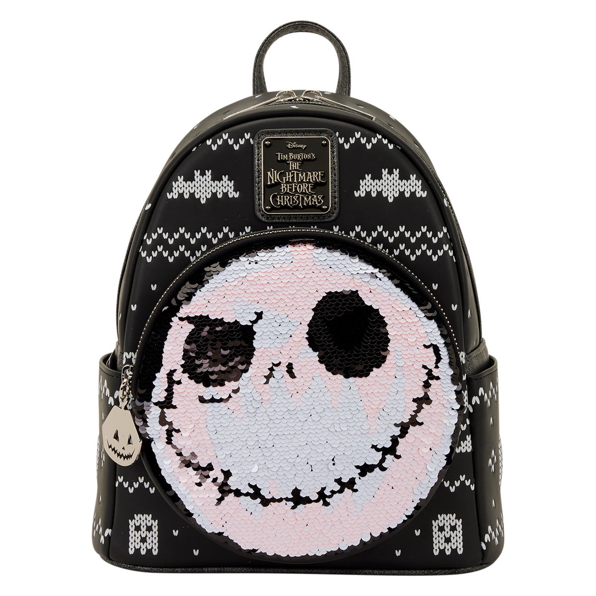 the nightmare before christmas jack skellington reversible sequins mini backpack
