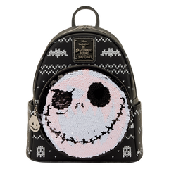 the nightmare before christmas jack skellington reversible sequins mini backpack