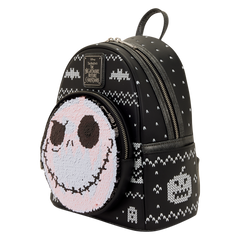 the nightmare before christmas jack skellington reversible sequins mini backpack