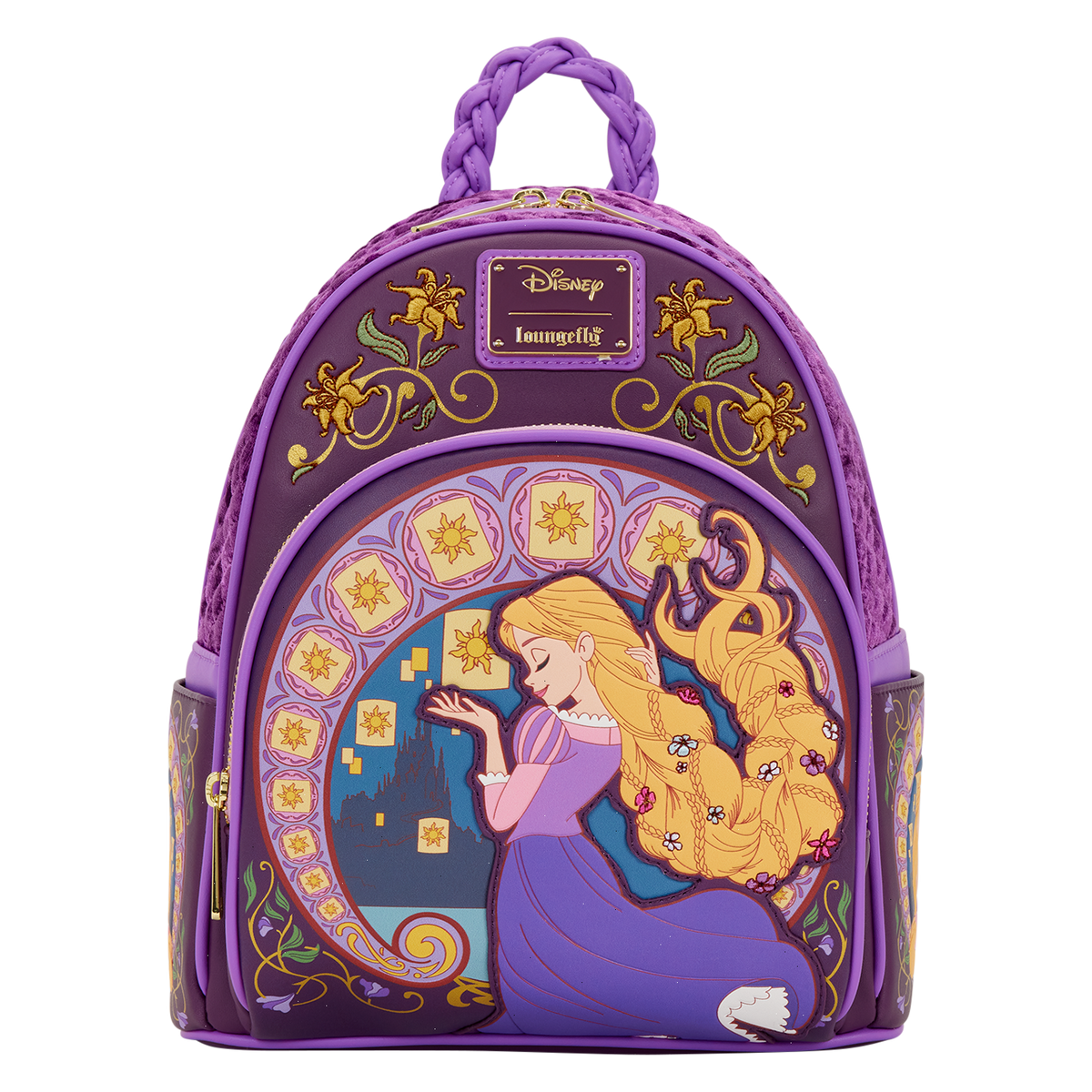tangled rapunzel exclusive lanterns quilted mini backpack