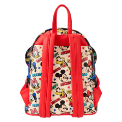mickey & friends classic all-over print mini backpack with ear headband