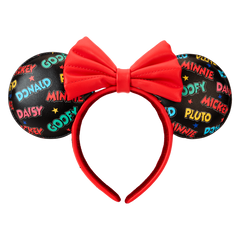 mickey & friends classic all-over print mini backpack with ear headband