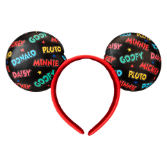 mickey & friends classic all-over print mini backpack with ear headband