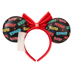 mickey & friends classic all-over print mini backpack with ear headband