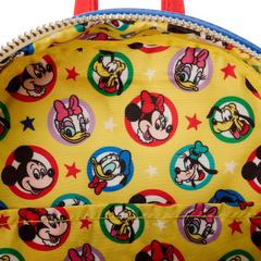 mickey & friends classic all-over print mini backpack with ear headband